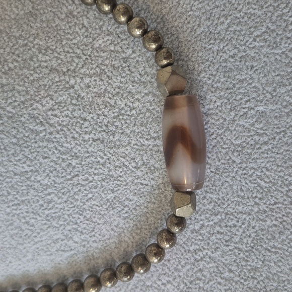 Natural Pyrite Choker & Matching Braclet - Picture 2 of 6